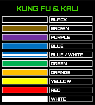 Kung Fu Kali Belt Order